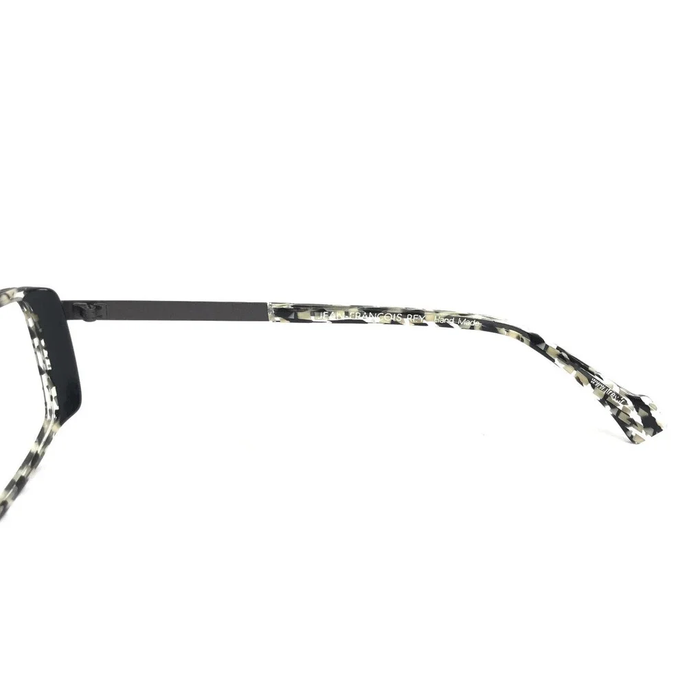 J.F. Rey Eyeglasses Frames JF2643 0503 Black Gray Rectangle Full Rim 52-19-145